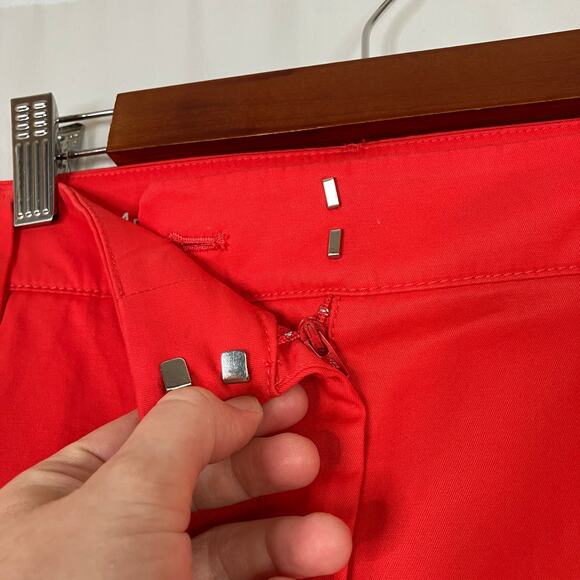 Talbots | Red Perfect Crop Chino Pants Cotton 2% Spandex Womens 14 PETITE - Picture 4 of 7
